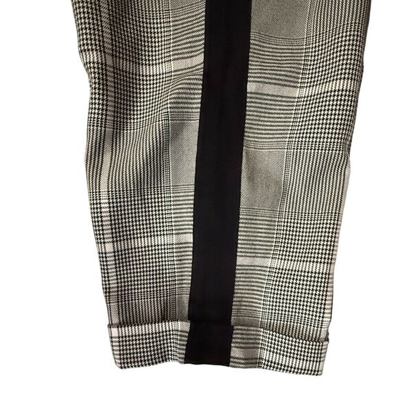 Cotton:On Pleated Front Plaid With Black Side Stripe Pants Size S/P - Picture 9 of 14